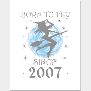 BORN TO FLY SINCE 1931 WITCHCRAFT T-SHIRT | WICCA BIRTHDAY WITCH GIFT Posters and Art